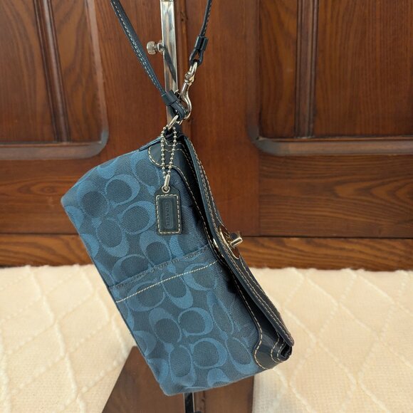 Coach Turnlock Blue Wristlet Mini bag - Picture 10 of 10